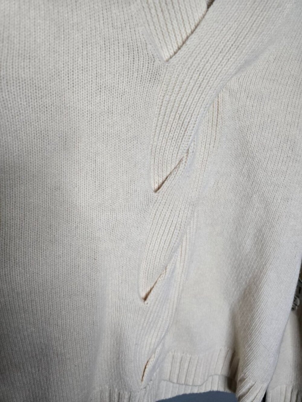 Lauren Ralph Lauren Cream Old Money Timeless Sweater Large Wool - Picture 6 of 15